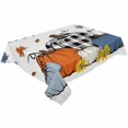 thumbnail image 1 of Orange Blue Plaid Pumpkin Rectangle Tablecloths 60x104,Fall Thanksgiving Plaid Leaf Table Cloth Table Cover Indoor/Outdoor Tabletop Decor for Wedding Holiday Party Dinner Baby Shower, 1 of 7