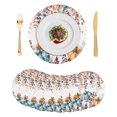 thumbnail image 1 of Orange Blue Pumpkin Fall Round Placemats Set of 8, Braided Polypropylene Place Mats, Thanksgiving Maple Leaf Washable Table Mats for Kitchen Dinner Holiday Wedding Party Coffee Table Decoration 15", 1 of 9