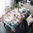 thumbnail image 1 of Orange Blue Pumpkin Fall Table Cloth Waterproof Tablecloths, Thanksgiving Maple Leaf Tablecloth Dining Table Cover for Kitchen Party Tabletop Outdoor, Rectangle Tablecloth 54x108 Inch, 1 of 9