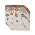 thumbnail image 1 of Orange Blue Pumpkins Fall Cloth Napkins Set of 8 Reusable Dinner Napkins, Weeping Botanical Thanksgiving Rustic Cocktail Napkin Washable Table Napkins for Wedding/Holiday Party/Baby Shower 20"x20", 1 of 7