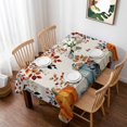 thumbnail image 1 of Orange Blue Pumpkins Table Cloth Waterproof Tablecloths, Thanksgiving Fall Leaves Farmhouse Tablecloth Dining Table Cover for Kitchen Party Tabletop Outdoor, Rectangle Tablecloth 60x102 Inch, 1 of 9