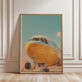 thumbnail image 1 of Orange Blue Retro Airplane Poster, Unframed Paper Poster 11x14in, 1 of 4