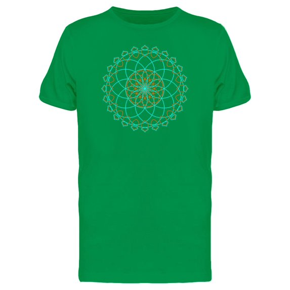 Orange Blue Sacred Mandala Tee Men's -Image by Shutterstock