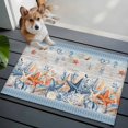thumbnail image 1 of Orange Blue Sea Stars Front Door Rugs 2x3 ft Retro Sea Stars Jellyfish Shell Floral Small Rug for Entryway Non Slip Washable Bathroom Door Mat Absorbent Floor Mat for Indoor Entrance, 1 of 9
