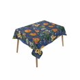 thumbnail image 1 of Orange Blue Spring Floral Table Cloth, Waterproof Tablecloth for Rectangle Tables, Vintage Botanical Summer Flower Reusable Washable Fabric Table Cover for Restaurant Kitchen Dining Tables 60"x84", 1 of 9