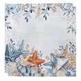 thumbnail image 1 of Orange Blue Starfish Coastal Cloth Napkins, Summer Beach Eucalyptus Washable and Reusable Dinner Napkins Set of 2, Table Napkin for Kitchen Party Birthday Wedding Hotel Housewarming 20"x20", 1 of 9