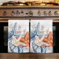 thumbnail image 1 of Orange Blue Starfish Coastal Kitchen Towels Set of 1, Summer Beach Eucalyptus Retro Absorbent Dish Towels for Kitchen, Microfiber Hand Towel, Quick Drying Tea Towel for Cleaning Decorative Dishcloths, 1 of 7