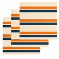 thumbnail image 1 of Orange Blue Stripe Kitchen Dish Towels for Drying Dishes Set of 3, Minimalist Farmhouse Stripes Waffle Weave Microfiber Hand Tea Bathroom Towels Quick Dry & Absorbent Towel 12x12, 1 of 7