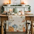 thumbnail image 1 of Orange Blue Thanksgiving Fall Table Runner, Autumn Thanksgiving Kitchen Dining Table Decoration for Home Party Decor 13x60 Inches, 1 of 9