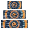 thumbnail image 1 of Orange Blue Tie Dye Mandala Pattern Kitchen Rugs Sets Of 3,Kitchen Runner Rugs Non Skid Washable,Decorative Kitchen Floor Mats for Kitchen,Sink,Laundry,17"x30"+ 17"x47" + 17"x59", 1 of 6