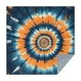 thumbnail image 1 of Orange Blue Tie Dye Spiral Pattern Square Tablecloth,Waterproof Square Table Cover,Wipeable Spillproof Washable Table Cover for Home Kitchen Party Decor 52"x52"(132x132cm), 1 of 6