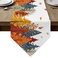thumbnail image 1 of Orange Blue Trees Fall Table Runner Linen Burlap Table Runner 72 Inches Long Maple Leaf Botanical Thanksgiving Dresser Scarves for Kitchen Island Coffee Dining Room Party Holiday Decoration 14"x72", 1 of 8