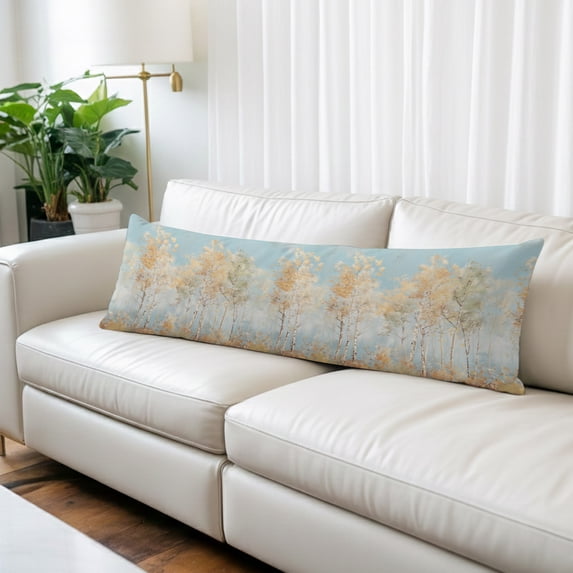 Orange Blue Vintage Body Pillow Covers 20"x54", Modern Abstract Art Oil Paiting Soft Brushed Microfiber Breathable Throw Pillow Covers, Decorative Pillowcase with Zipper for Couch Sofa Bedroom
