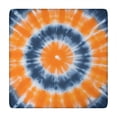 thumbnail image 1 of Orange Blue White Tie Dye Mandala Pattern Square Fitted Tablecloth with Elastic Edge,Square Table Cover,Washable Elastic Table Cover for Home Kitchen Party Decor 34"x34", 1 of 6
