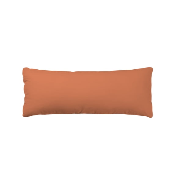 Orange Body Pillow Cover 20 x 60 Inch Decorative Pillow Cover Modern Solid Color Orange Brown Lumbar Pillowcase Seasonal Rectangle Cushion Case for Couch Sofa Bed Living Room