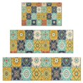 thumbnail image 1 of Orange Boho Bohemia Floral Geometric Pattern Kitchen Rugs Sets Of 3,Kitchen Runner Rugs Non Skid Washable,Decorative Kitchen Floor Mats for Kitchen,Sink,Laundry,17"x30"+ 17"x47" + 17"x59", 1 of 6