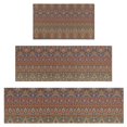 thumbnail image 1 of Orange Boho Ethnic Paisley Pattern Kitchen Rugs Sets Of 3,Kitchen Runner Rugs Non Skid Washable,Decorative Kitchen Floor Mats for Kitchen,Sink,Laundry,17"x30"+ 17"x47" + 17"x59", 1 of 6