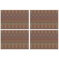 thumbnail image 1 of Orange Boho Ethnic Paisley Pattern Summer Placemats Table Placemats Set Of 4-Linen Kitchen Washable Placemats Table Mats 11.8"x17.7" Non-Slip Heat Resistant, 1 of 6