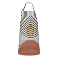 thumbnail image 1 of Orange Boho Geometric and Plant Pattern (2) Apron-Garden Aprons for Women with Pockets-Cotton Linen Waterproof Kitchen Cooking Gardening Aprons Adjustable for Kitchen,Cooking,BBQ and Salon 33x27 Inch, 1 of 7