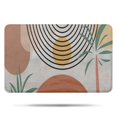 thumbnail image 1 of Orange Boho Geometric and Plant Pattern (2) Bathroom Rugs Mat,Non Slip Microfiber Bathroom Rug,Rubber Backing,Soft Bathroom Mats for Bathroom Floor,Tub and Shower,17x27in(43x68cm), 1 of 5