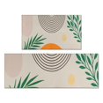 thumbnail image 1 of Orange Boho Geometric and Plant Pattern Kitchen Rugs Sets Of 2,Anti Fatigue Kitchen Mat Rugs Non Slip Washable,Decorative Kitchen Floor Mats for Kitchen,Sink,Laundry,17"x30"+17"x47", 1 of 7
