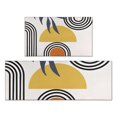 thumbnail image 1 of Orange Boho Geometric and Plant Pattern Kitchen Rugs Sets Of 2,Anti Fatigue Kitchen Mat Rugs Non Slip Washable,Decorative Kitchen Floor Mats for Kitchen,Sink,Laundry,17"x30"+17"x47", 1 of 7