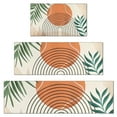 thumbnail image 1 of Orange Boho Geometric and Plant Pattern Kitchen Rugs Sets Of 3,Kitchen Runner Rugs Non Skid Washable,Decorative Kitchen Floor Mats for Kitchen,Sink,Laundry,17"x30"+ 17"x47" + 17"x59", 1 of 6