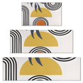 thumbnail image 1 of Orange Boho Geometric and Plant Pattern Kitchen Rugs Sets Of 3,Kitchen Runner Rugs Non Skid Washable,Decorative Kitchen Floor Mats for Kitchen,Sink,Laundry,17"x30"+ 17"x47" + 17"x59", 1 of 6