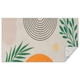 thumbnail image 1 of Orange Boho Geometric and Plant Pattern Rectangle Tablecloth 60"x102",Waterproof Polyester Rectangle Table Cloth, Wipeable Spillproof Polyester Tablecloth for Dining, Camping, Indoor and Outdoor, 1 of 6