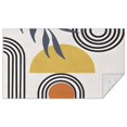 thumbnail image 1 of Orange Boho Geometric and Plant Pattern Rectangle Tablecloth 60"x102",Waterproof Polyester Rectangle Table Cloth, Wipeable Spillproof Polyester Tablecloth for Dining, Camping, Indoor and Outdoor, 1 of 6