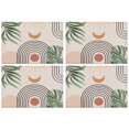 thumbnail image 1 of Orange Boho Geometric and Plant Pattern Summer Placemats Table Placemats Set Of 4-Linen Kitchen Washable Placemats Table Mats 11.8"x17.7" Non-Slip Heat Resistant, 1 of 6