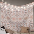 thumbnail image 1 of Orange Boho Large Tapestry for Bedroom Wall Hanging Tapestry,Vintage Southwestern Ethnic Mexican Floral Ceiling Backdrop Tapestries Poster Blanket Wall Decor for Teens Room Living Room Dorm 85" x 90", 1 of 8