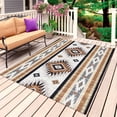 thumbnail image 1 of Orange Boho Outdoor Rug for Patio/Deck/Porch, Non-Slip Large Area Rug 3 x 5 Ft, Southwestern Ethnic Aztec Retro Geometric Indoor Outdoor Rugs Washable Area Rugs, Reversible Camping Rug Carpet Runner, 1 of 8