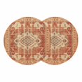 thumbnail image 1 of Orange Boho Round 15 Inch Placemats Set of 2, Geometric Antique Tribal Retro Ethnic HeatResistant Non Slip Place Mats for Dining Table, Wipeable Braided Kitchen Table Mats for Housewarming, 1 of 9