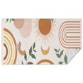 thumbnail image 1 of Orange Boho Sun, Moon and Plant Pattern Rectangle Tablecloth 60"x102",Waterproof Polyester Rectangle Table Cloth, Wipeable Spillproof Polyester Tablecloth for Dining, Camping, Indoor and Outdoor, 1 of 6