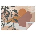 thumbnail image 1 of Orange Boho Sun, Mountain and Plant Pattern Rectangle Tablecloth 60"x84",Waterproof Polyester Rectangle Table Cloth, Wipeable Spillproof Polyester Tablecloth for Dining, Camping, Indoor and Outdoor, 1 of 5