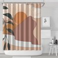 thumbnail image 1 of Orange Boho Sun, Mountain and Plant Pattern Shower Curtain 84"x72" ,Bathroom Decorative Shower Curtains Set with 12 Hooks,Modern Waterproof Washable Shower Curtain, 1 of 6