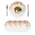 thumbnail image 1 of Orange Botanical Round 15 Inch Placemats Set of 4, Watercolor Leaf Fall Thanksgiving HeatResistant Non Slip Place Mats for Dining Table, Wipeable Braided Kitchen Table Mats for Housewarming, 1 of 9