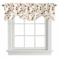 thumbnail image 1 of Orange Botanical Tie Up Valance Curtains for Windows, Kitchen Curtains Window Treatments, Vintage Blossom Floral Wildflower Short Window Shades Valances for Bedroom Bathroom Cafe 54"x18", 1 of 8
