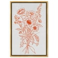 thumbnail image 1 of Orange Bouquet Embroidery Canvas Classic Cottage Art by Art Remedy, Gold Frame, 24" x 36", 1 of 7