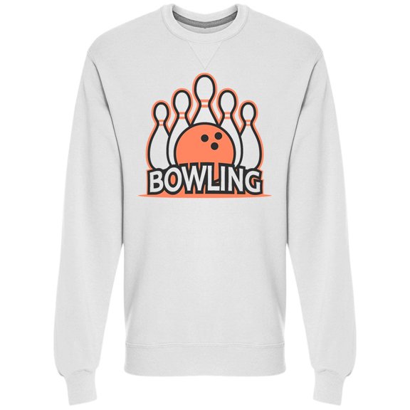 Orange Bowling Sweatshirt Men -Image by Shutterstock, Male Small