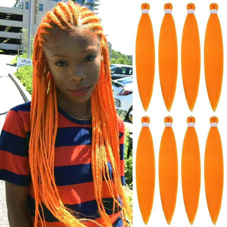 Orange braiding hair discount