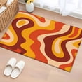 thumbnail image 1 of Orange Brown Entryway Rug 2'x3'&nbsp; Non Slip Front Door Mats, Modern Farmhouse Abstract Patterned Art Entrance Rugs Indoor Outdoor Carpet, Washable Floor Mats Small Area Rug for Bedroom Kitchen, 1 of 8