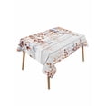 thumbnail image 1 of Orange Brown Eucalyptus Leaves Table Cloth, Botanical Farm Rustic Wood Waterproof Tablecloth for Rectangle Tables, Reusable Washable Fabric Table Cover for Restaurant Kitchen Dining Tables 52"x70", 1 of 6