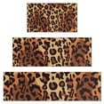 thumbnail image 1 of Orange and Brown Leopard Pattern Kitchen Rugs Sets Of 3,Kitchen Runner Rugs Non Skid Washable,Decorative Kitchen Floor Mats for Kitchen,Sink,Laundry,17"x30"+ 17"x47" + 17"x59", 1 of 6