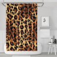 thumbnail image 1 of Orange and Brown Leopard Pattern Shower Curtain 72"x72" ,Bathroom Decorative Shower Curtains Set with 12 Hooks,Modern Waterproof Washable Shower Curtain, 1 of 6