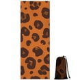 thumbnail image 1 of Orange and Brown Of Leopard Print Hot Yoga Mat Towel Non Slip for Hot Yoga - Quick-Drying Yoga Mat Cover with 4 Corner Pockets with Travel Bag - Hot Yoga Towel Non Slip 74"x26", 1 of 6