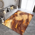 thumbnail image 1 of Orange Brown Marble Area Rugs, Light Luxury Retro Indoor Rugs, Washable Non-Skid Mat Soft And Easy To Clean For Kids Teen Girls Boys Living Room Bedroom Office, 1 of 7
