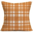 thumbnail image 1 of Orange Buffalo Plaid Pillow Covers Fall Decor Farmhouse Decoration Throw Pillow Cases Autumn Harvest Thanksgiving Day Cushion Cover for Outdoor Sofa Couch 20x20 Inch (A003), 1 of 6