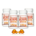 thumbnail image 1 of Orange Burps D-Limonene Digestive Health Dietary Supplement - Support Stomach Acid Reflux & Heartburn - Orange Peel Extract Softgels - 160 Capsules (4 Pack), 1 of 14